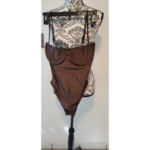 SAME Los angeles One Piece Swimsuit Hammer Womens Chocolate Size Small Underwire